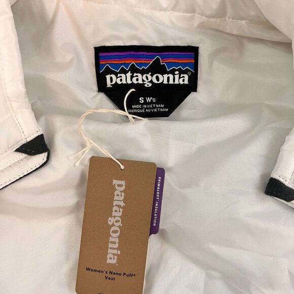 NEW Patagonia Women's Nano Puff Vest Birch White Sz S - Picture 4 of 12